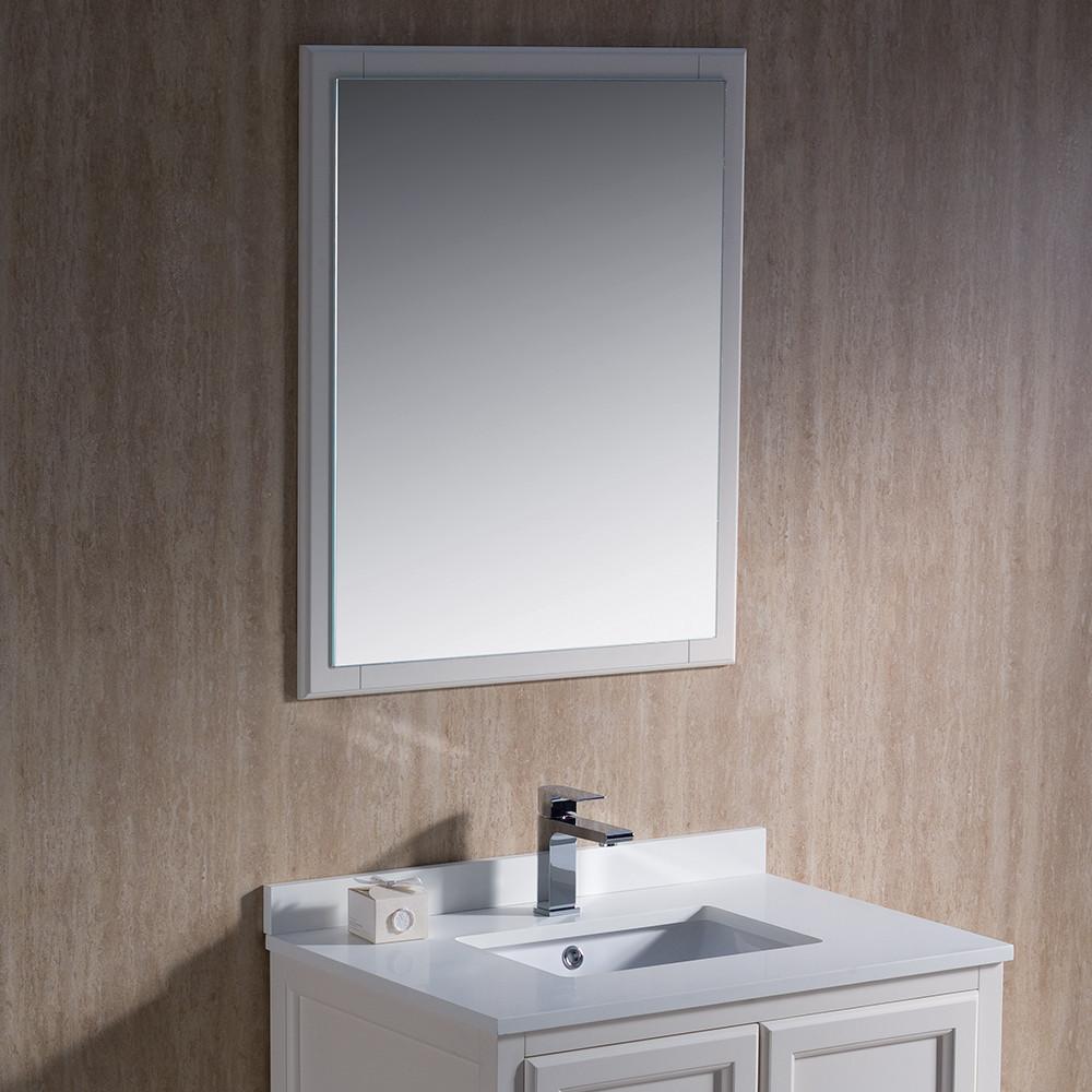 Fresca Oxford 30" Antique White Traditional Bathroom Vanity Free Faucet Vanity Fresca 