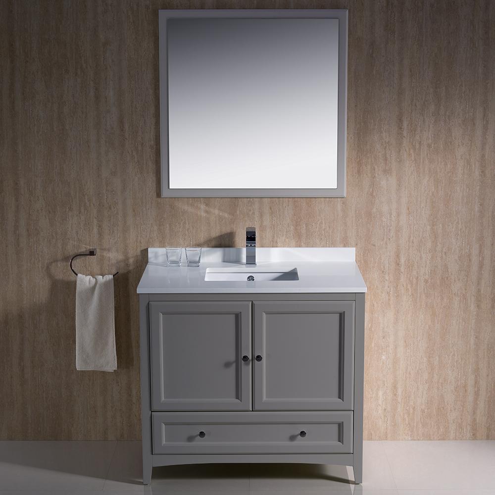 Fresca Oxford 36" Gray Traditional Bathroom Vanity Vanity Fresca 