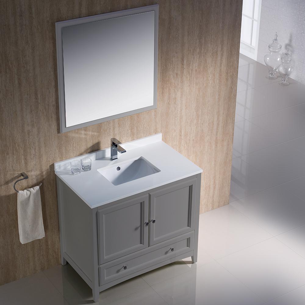 Fresca Oxford 36" Gray Traditional Bathroom Vanity Vanity Fresca 