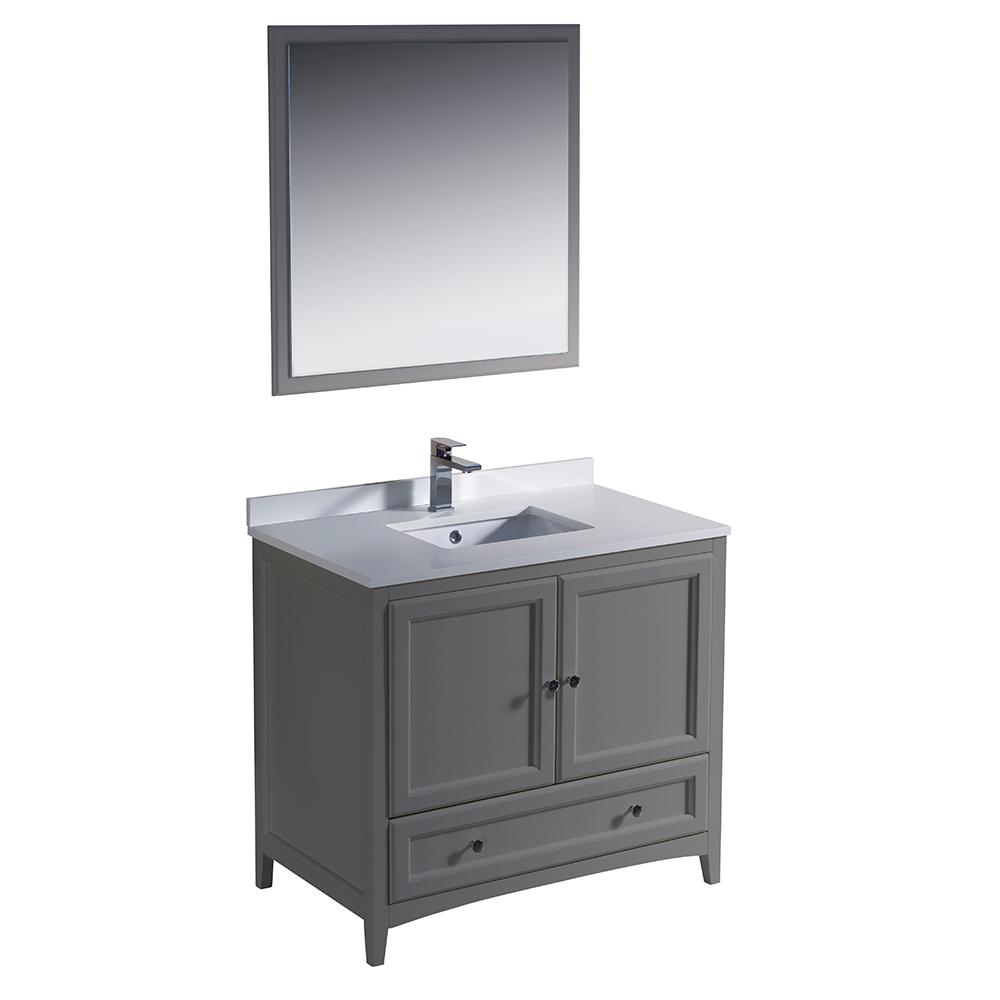 Fresca Oxford 36" Gray Traditional Bathroom Vanity Vanity Fresca 