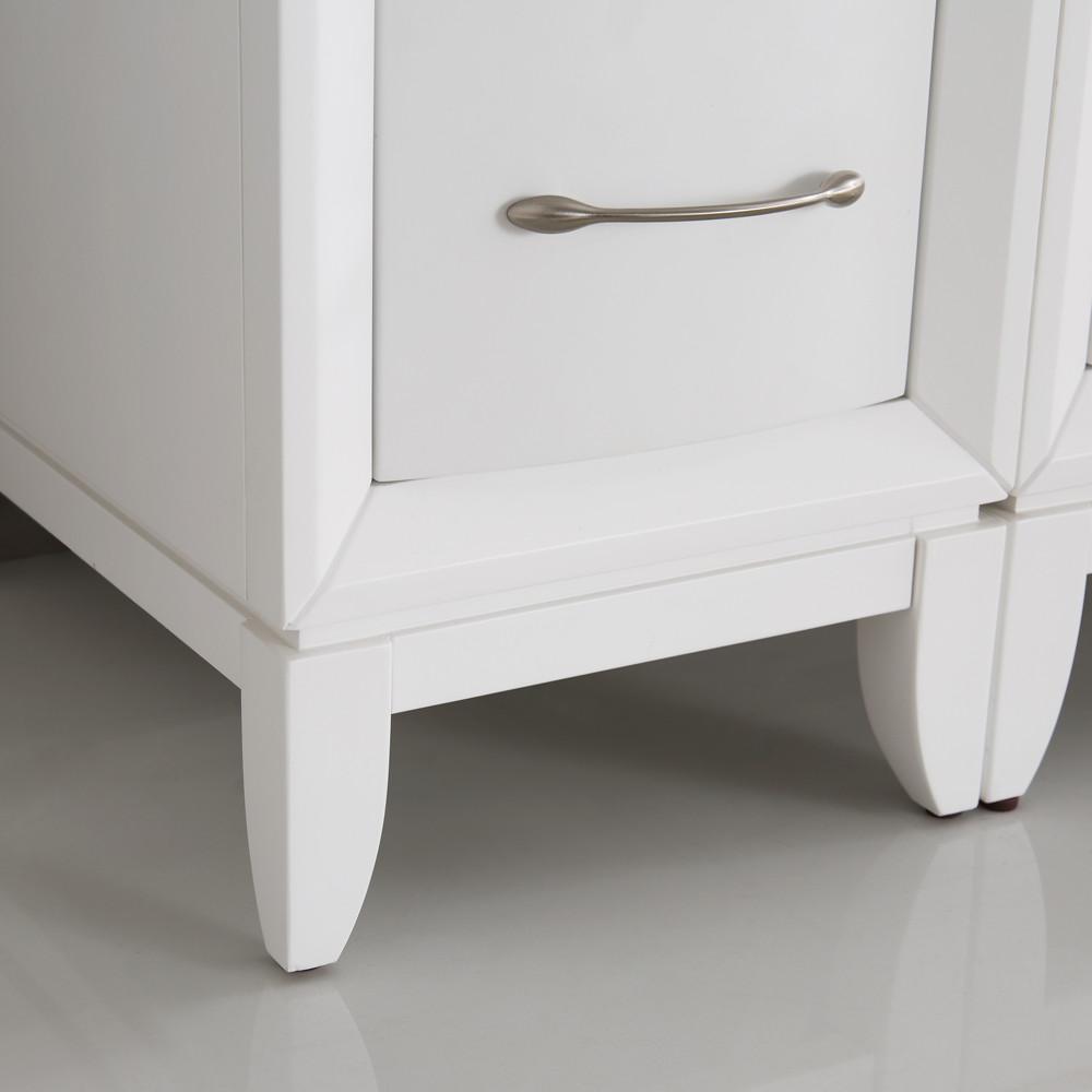 Fresca Cambridge 60" White Double Sink Traditional Bathroom Vanity w/ Mirrors Vanity Fresca 