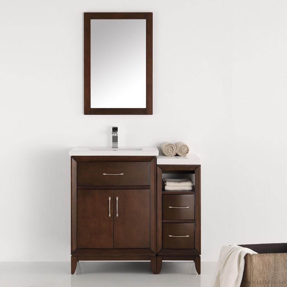 Fresca Cambridge 36" Antique Coffee Traditional Bathroom Vanity w/ Mirror Vanity Fresca 