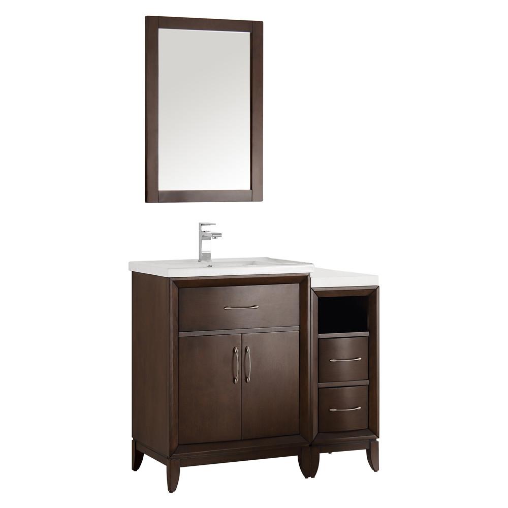 Fresca Cambridge 36" Antique Coffee Traditional Bathroom Vanity w/ Mirror Vanity Fresca 