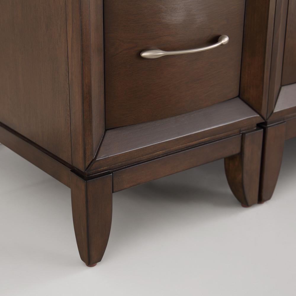 Fresca Cambridge 72" Antique Coffee Double Sink Traditional Vanity w/ Mirrors Vanity Fresca 