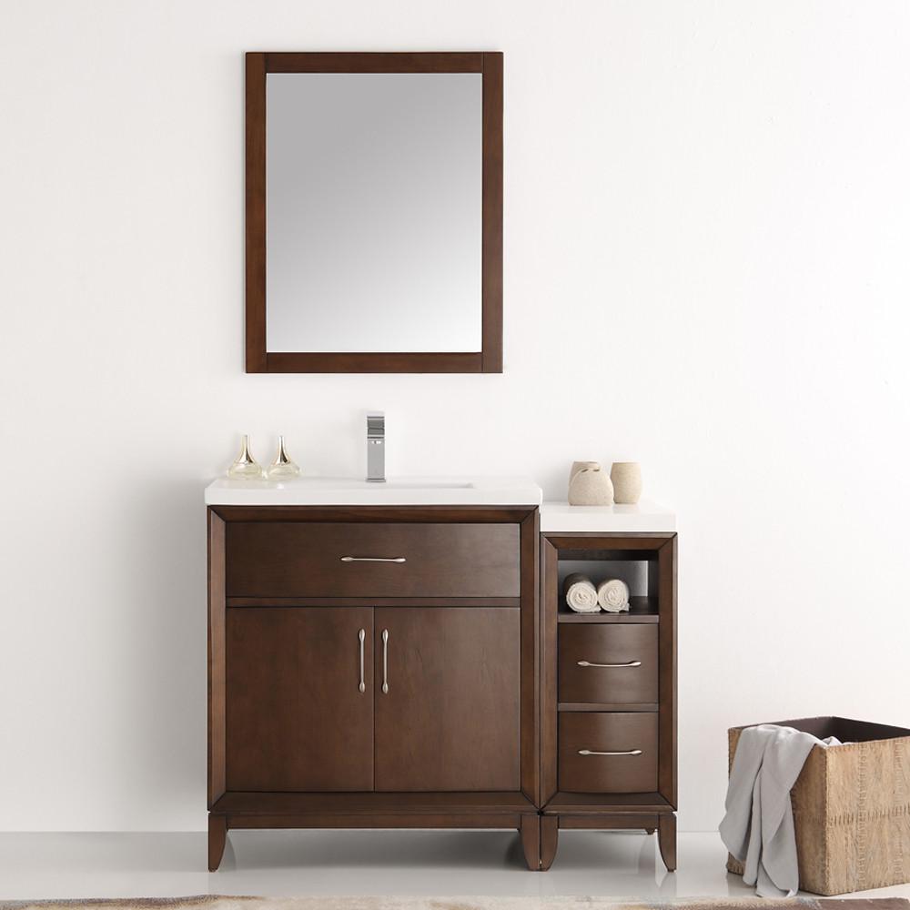 Fresca Cambridge 42" Antique Coffee Traditional Bathroom Vanity w/ Mirror Vanity Fresca 