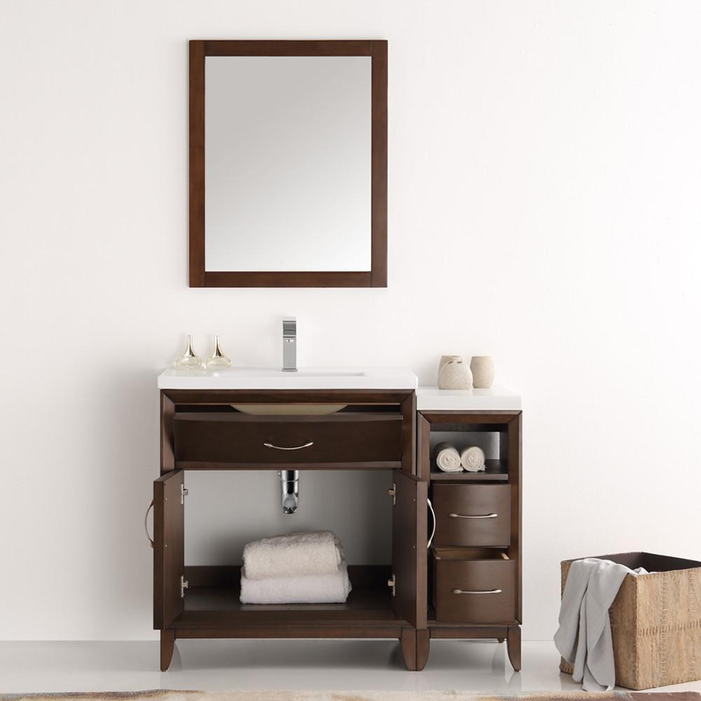 Fresca Cambridge 42" Antique Coffee Traditional Bathroom Vanity w/ Mirror Vanity Fresca 