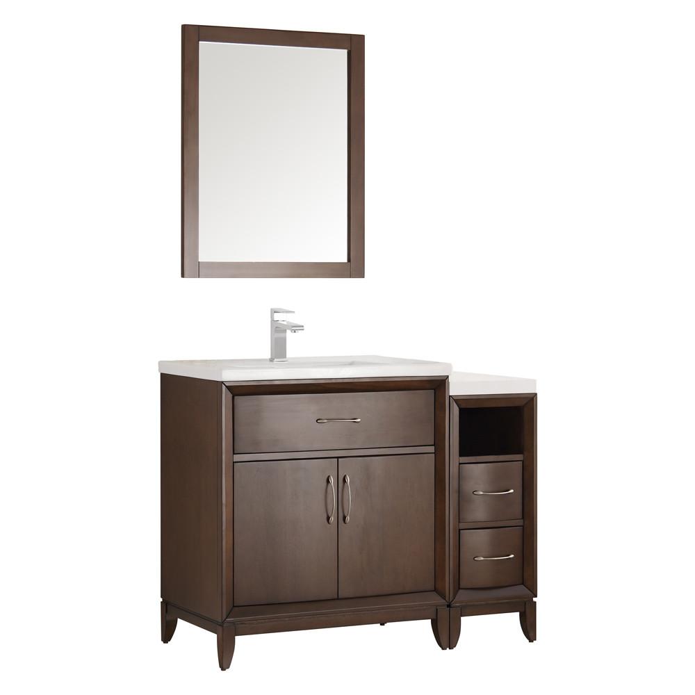 Fresca Cambridge 42" Antique Coffee Traditional Bathroom Vanity w/ Mirror Vanity Fresca 