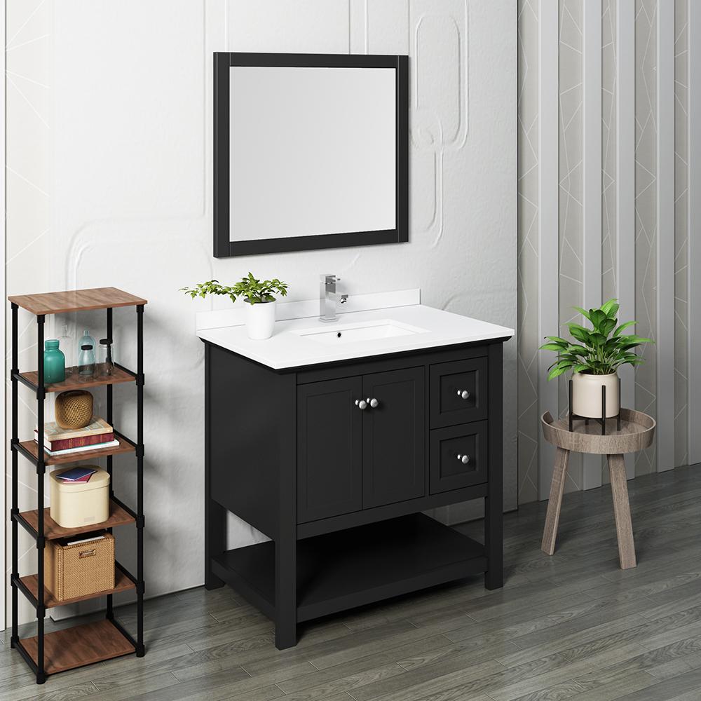 Fresca Manchester 36" Traditional Bathroom Vanity w/ Mirror Vanity Fresca 