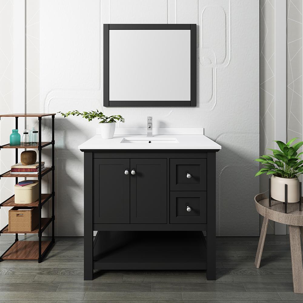 Fresca Manchester 36" Traditional Bathroom Vanity w/ Mirror Vanity Fresca 