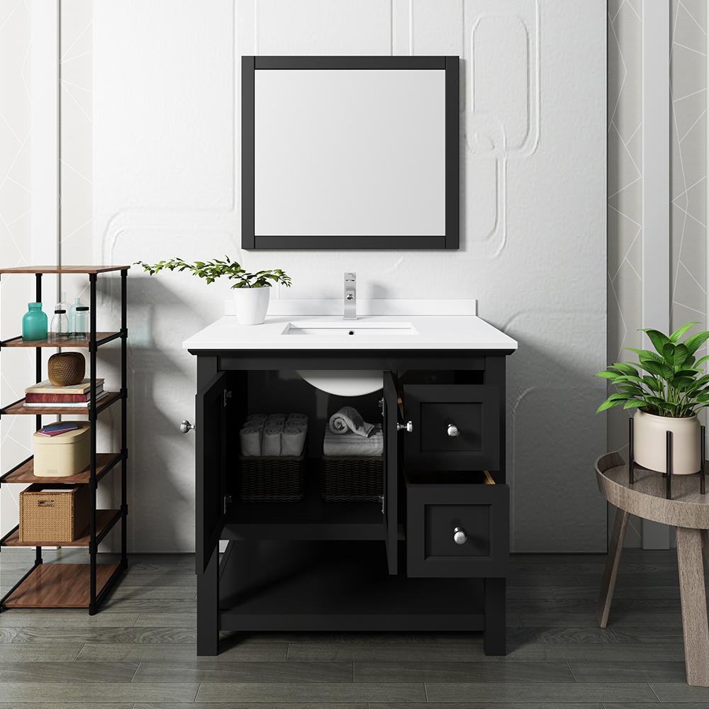 Fresca Manchester 36" Traditional Bathroom Vanity w/ Mirror Vanity Fresca 
