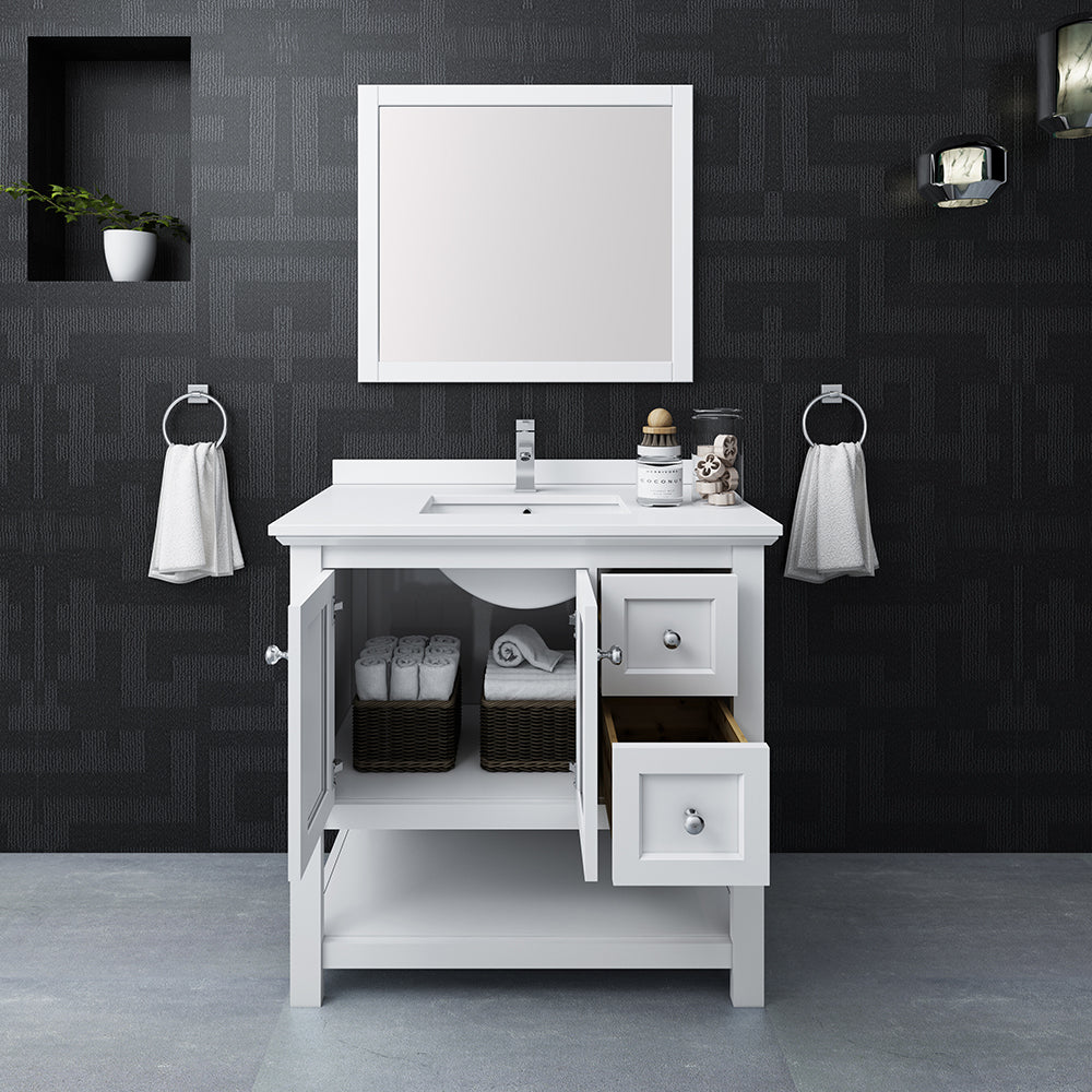 Fresca Manchester 36" Traditional Bathroom Vanity w/ Mirror