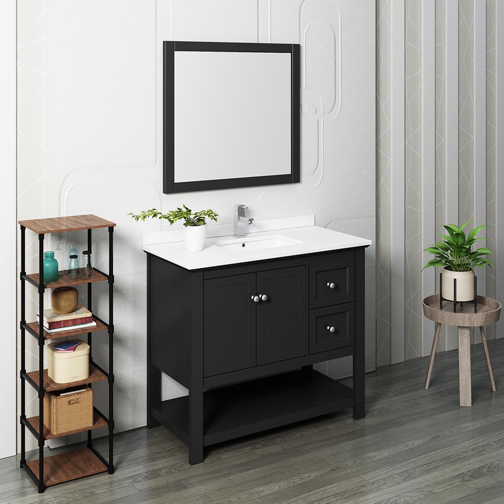 Fresca Manchester 42" Traditional Bathroom Vanity w/ Mirror Vanity Fresca 