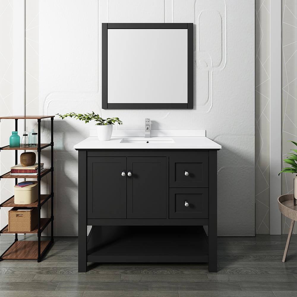 Fresca Manchester 42" Traditional Bathroom Vanity w/ Mirror Vanity Fresca 