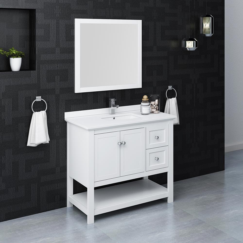 Fresca Manchester 42" Traditional Bathroom Vanity w/ Mirror Vanity Fresca 