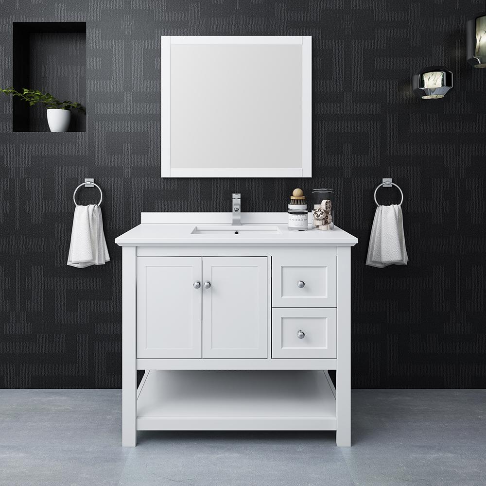 Fresca Manchester 42" Traditional Bathroom Vanity w/ Mirror Vanity Fresca 