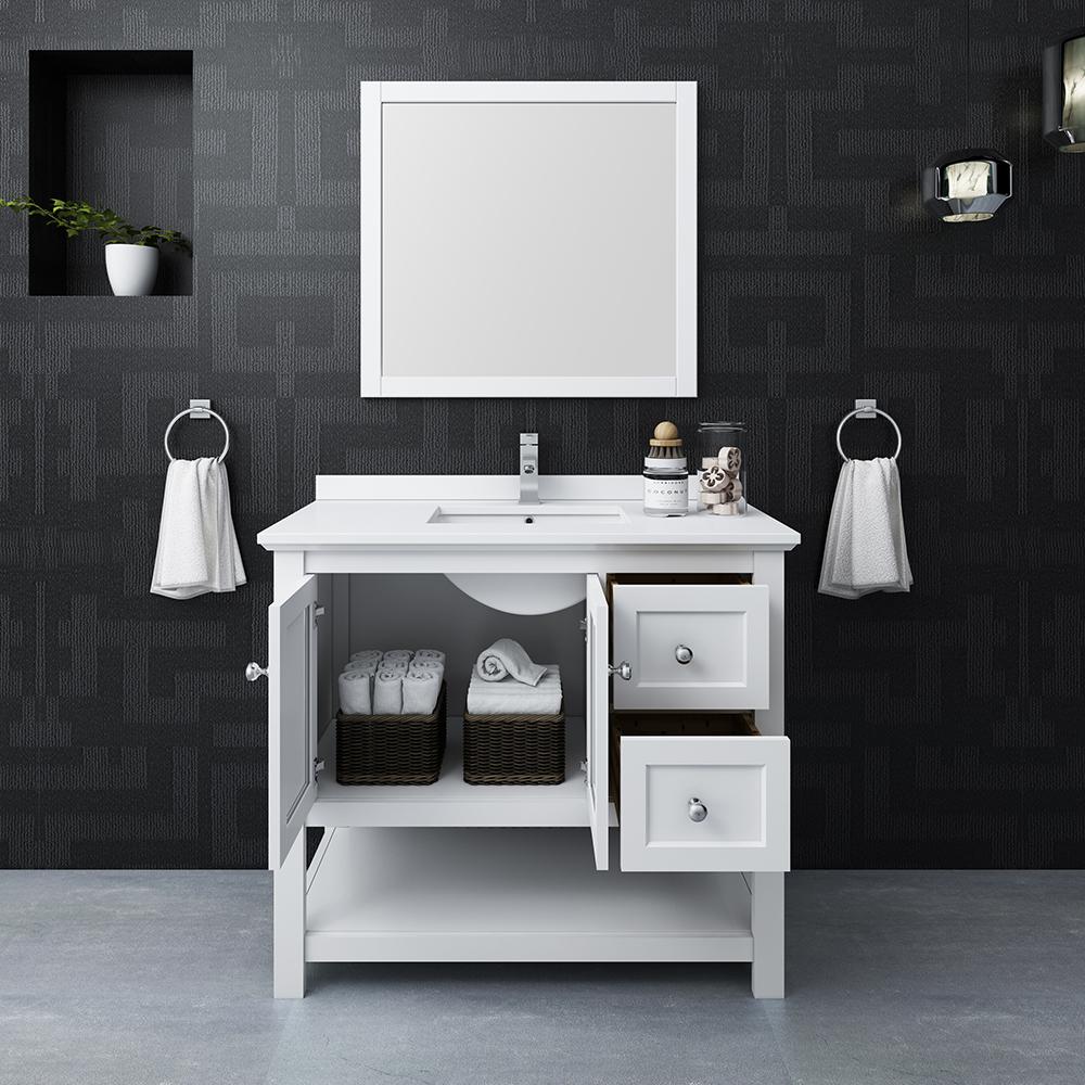 Fresca Manchester 42" Traditional Bathroom Vanity w/ Mirror Vanity Fresca 