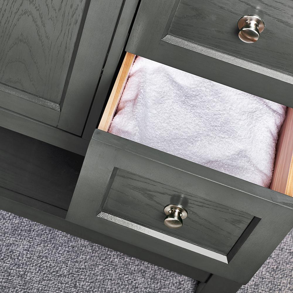 Fresca Manchester Regal 48" Gray Wood Veneer Traditional Bathroom Vanity w/ Mirror Vanity Fresca 
