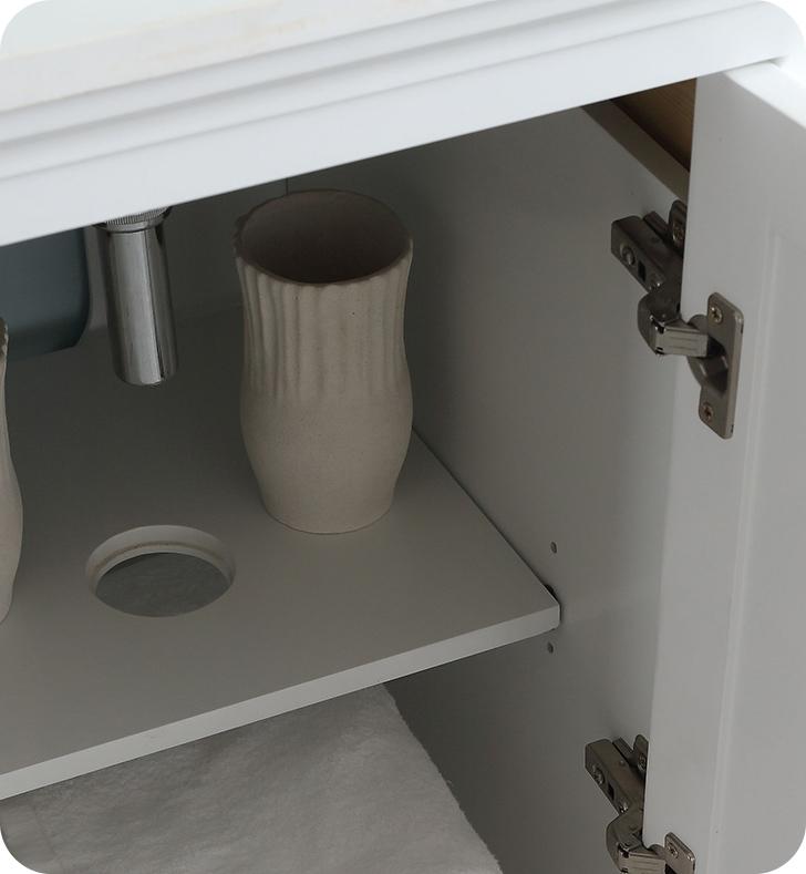 Fresca Windsor 24" Matte White Traditional Bathroom Vanity w/ Mirror Vanity Fresca 