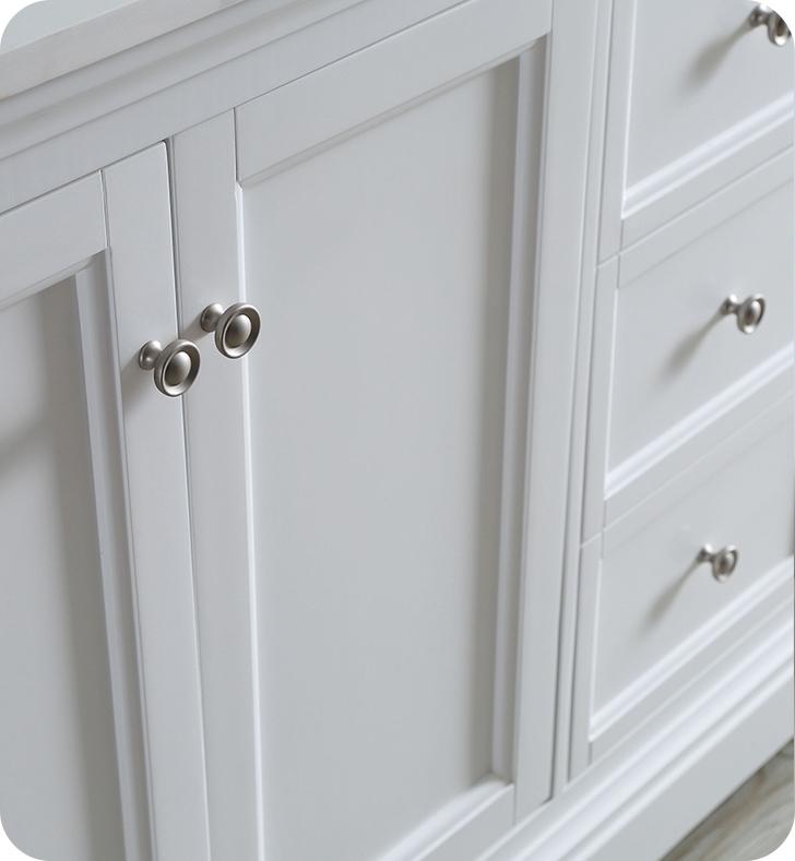 Fresca Windsor 60" Matte White Traditional Double Sink Bathroom Vanity Vanity Fresca 