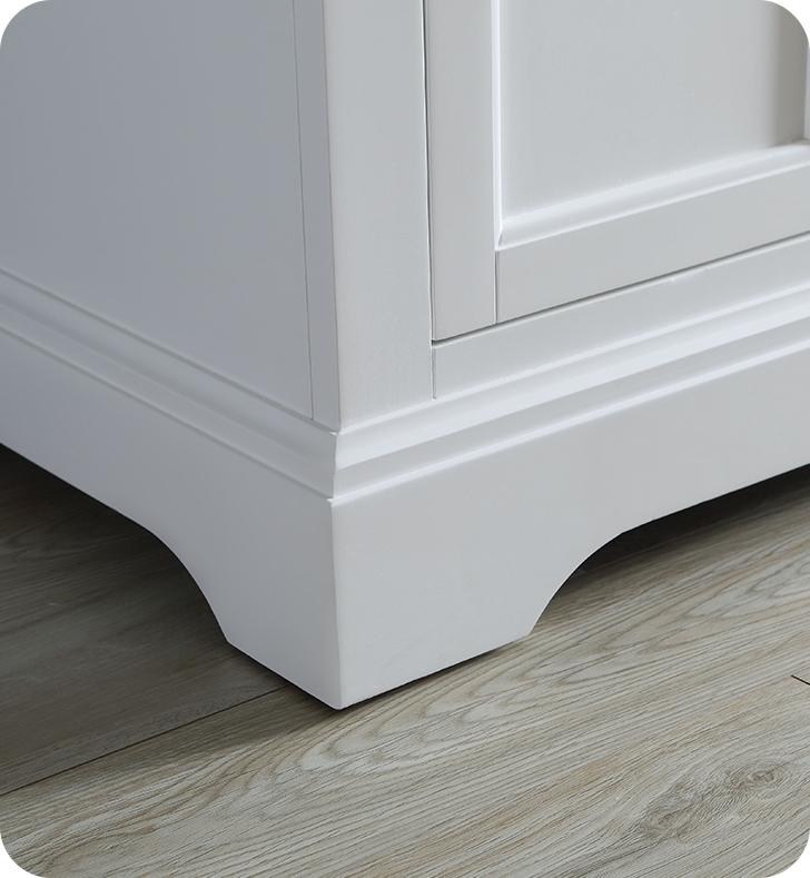 Fresca Windsor 60" Matte White Traditional Double Sink Bathroom Vanity Vanity Fresca 
