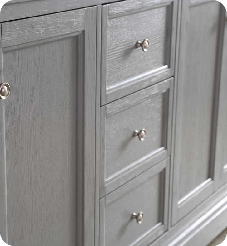 Fresca Windsor 72" Gray Textured Traditional Double Sink Bathroom Vanity Vanity Fresca 