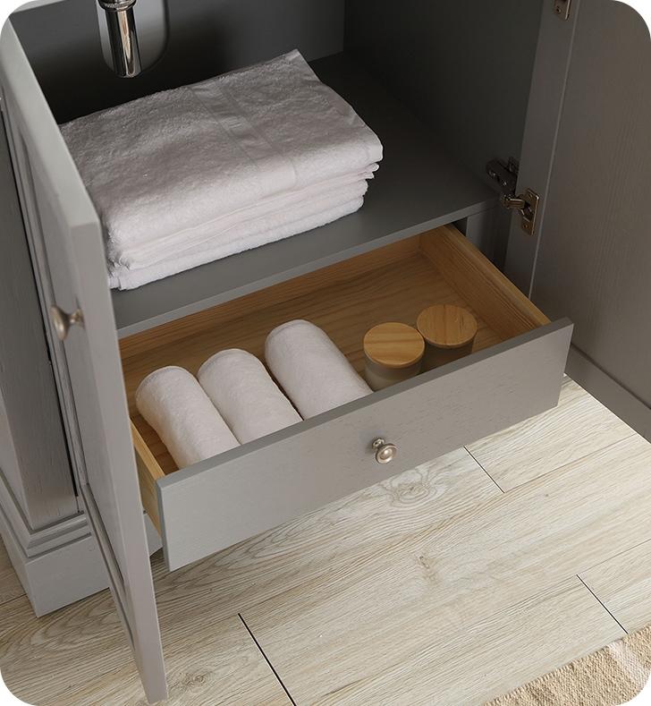 Fresca Windsor 72" Gray Textured Traditional Double Sink Bathroom Vanity Vanity Fresca 