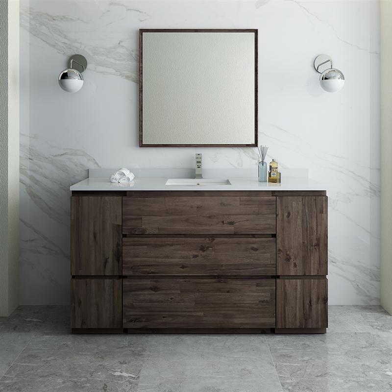 Fresca Formosa 60" Floor Standing Single Sink Modern Bathroom Vanity w/ Mirror Vanity Fresca 