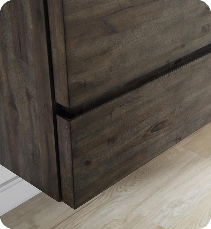 Fresca Formosa 72" Wall Hung Double Sink Modern Bathroom Vanity w/ Mirrors Vanity Fresca 