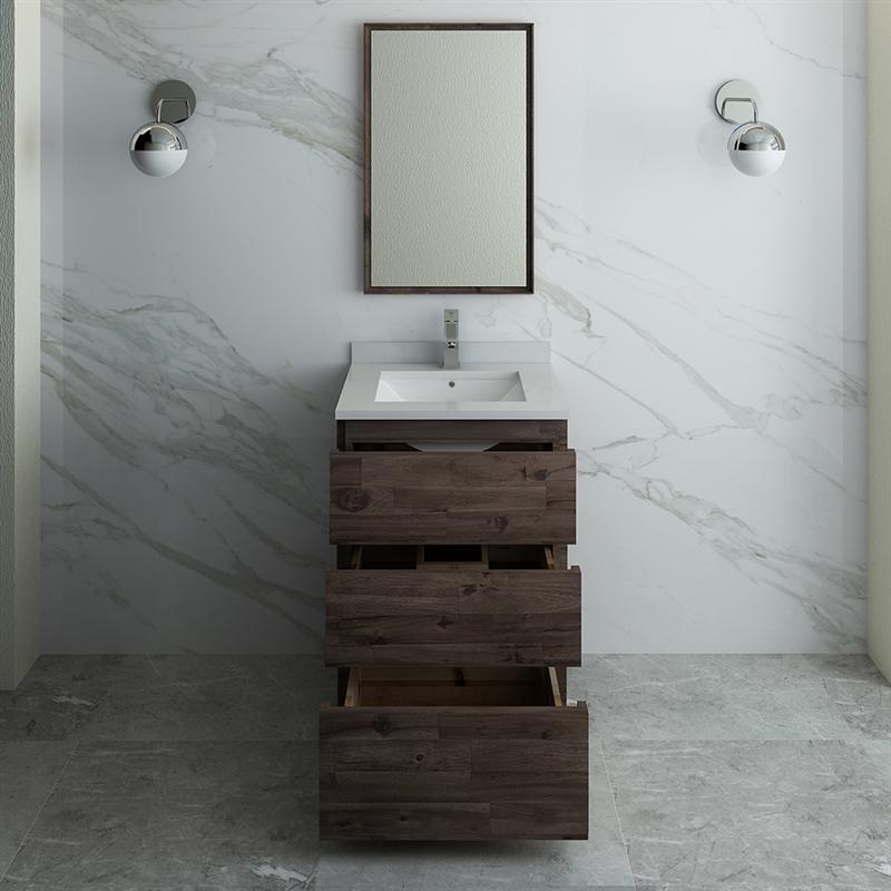 Fresca Formosa 24" Floor Standing Modern Bathroom Vanity w/ Mirror Vanity Fresca 