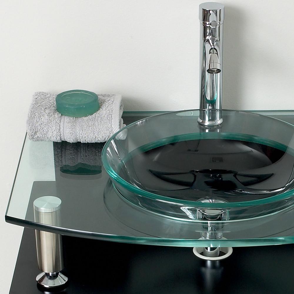 Fresca Contento 30" Espresso Modern Bathroom Vanity w/ Mirror & Free Faucet Vanity Fresca 