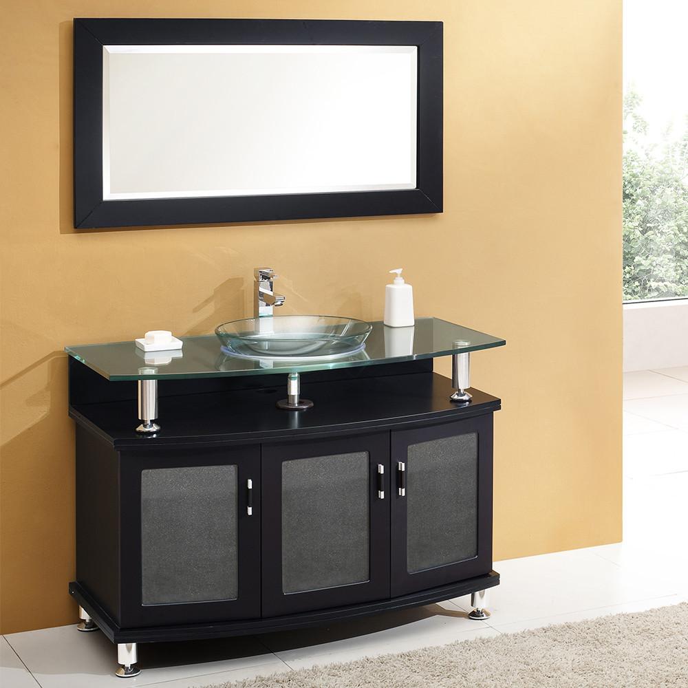 Fresca Contento 44" Espresso Modern Bathroom Vanity w/ Mirror Vanity Fresca 