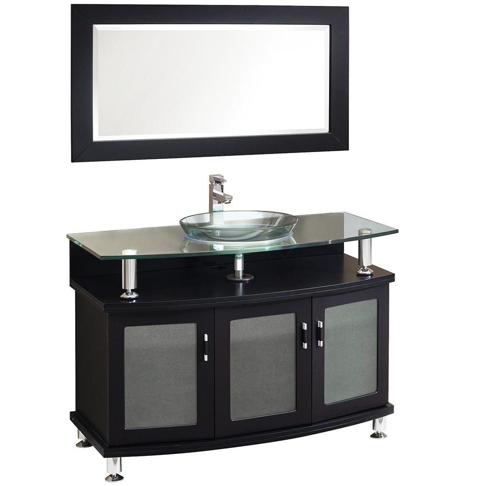 Fresca Contento 44" Espresso Modern Bathroom Vanity w/ Mirror Vanity Fresca 