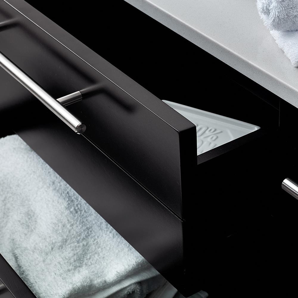 Fresca Lucera 36" Wall Hung Vessel Sink Modern Bathroom Vanity w/ Medicine Cabinet - Right Version Vanity Fresca 