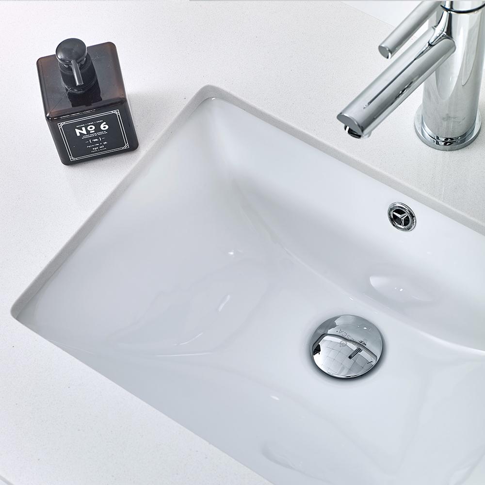 Fresca Lucera 36" Wall Hung Undermount Sink Modern Bathroom Vanity w/ Medicine Cabinet - Left Version Vanity Fresca 