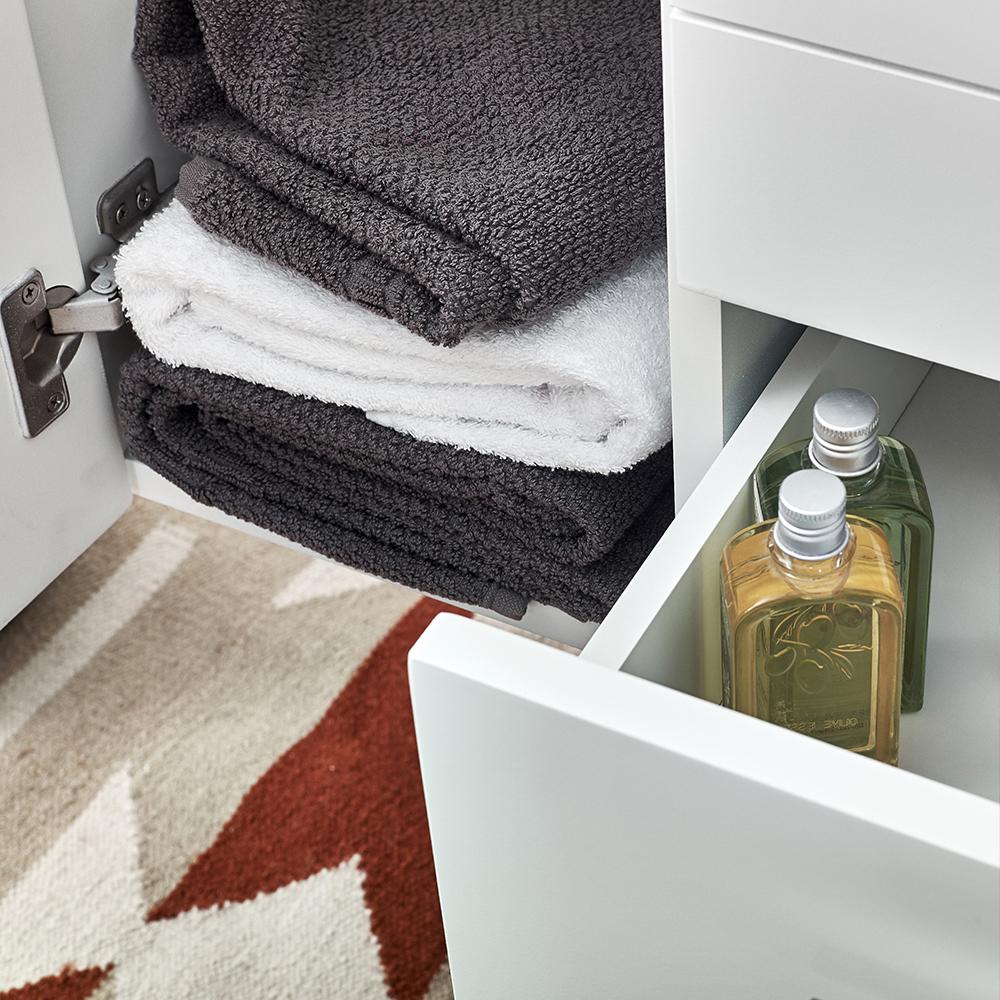 Fresca Lucera 36" Wall Hung Undermount Sink Modern Bathroom Vanity w/ Medicine Cabinet - Left Version Vanity Fresca 