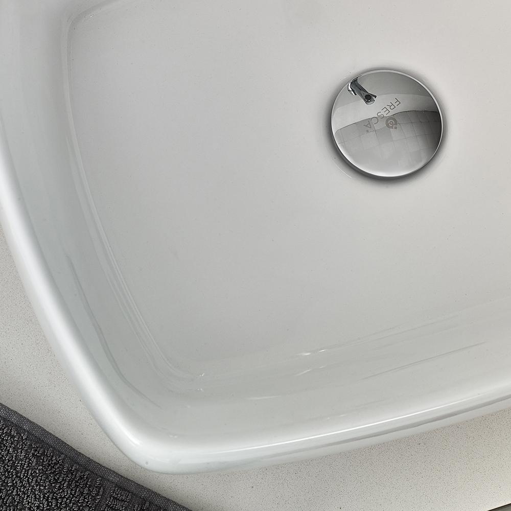 Fresca Lucera 36" Wall Hung Vessel Sink Modern Bathroom Vanity w/ Medicine Cabinet - Right Version Vanity Fresca 
