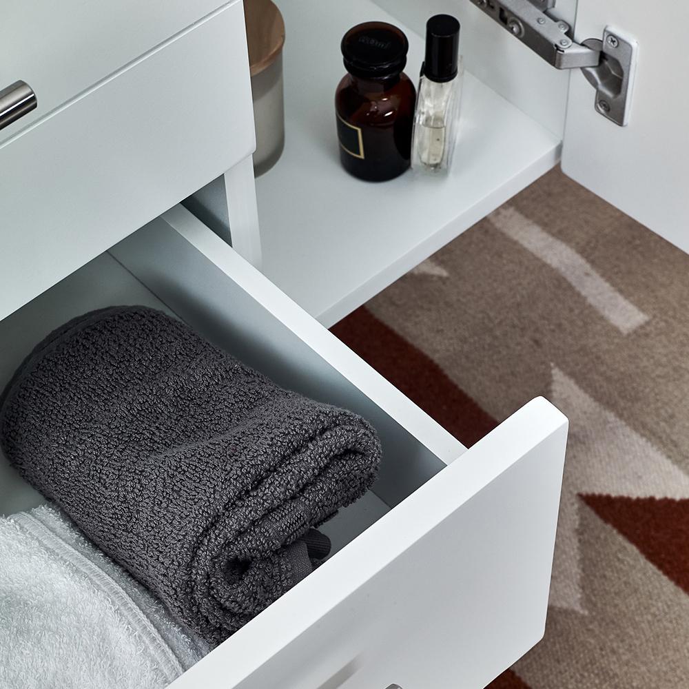 Fresca Lucera 36" Wall Hung Vessel Sink Modern Bathroom Vanity w/ Medicine Cabinet - Right Version Vanity Fresca 