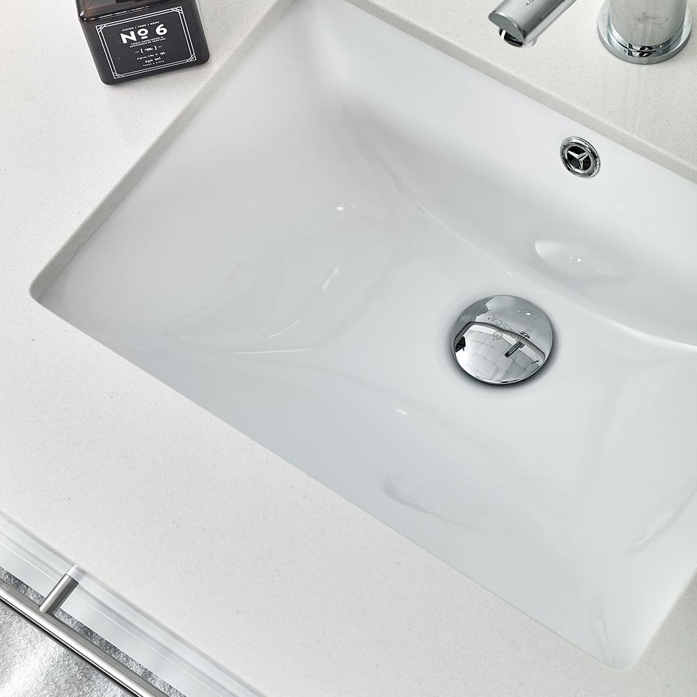 Fresca Lucera 48" Wall Hung Undermount Sink Modern Bathroom Vanity w/ Medicine Cabinet Vanity Fresca 