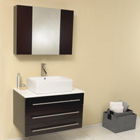 Thumbnail for Fresca Modello Espresso Modern Bathroom Vanity w/ Marble Countertop Vanity Fresca 