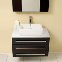 Thumbnail for Fresca Modello Espresso Modern Bathroom Vanity w/ Marble Countertop Vanity Fresca 