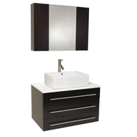 Thumbnail for Fresca Modello Espresso Modern Bathroom Vanity w/ Marble Countertop Vanity Fresca 