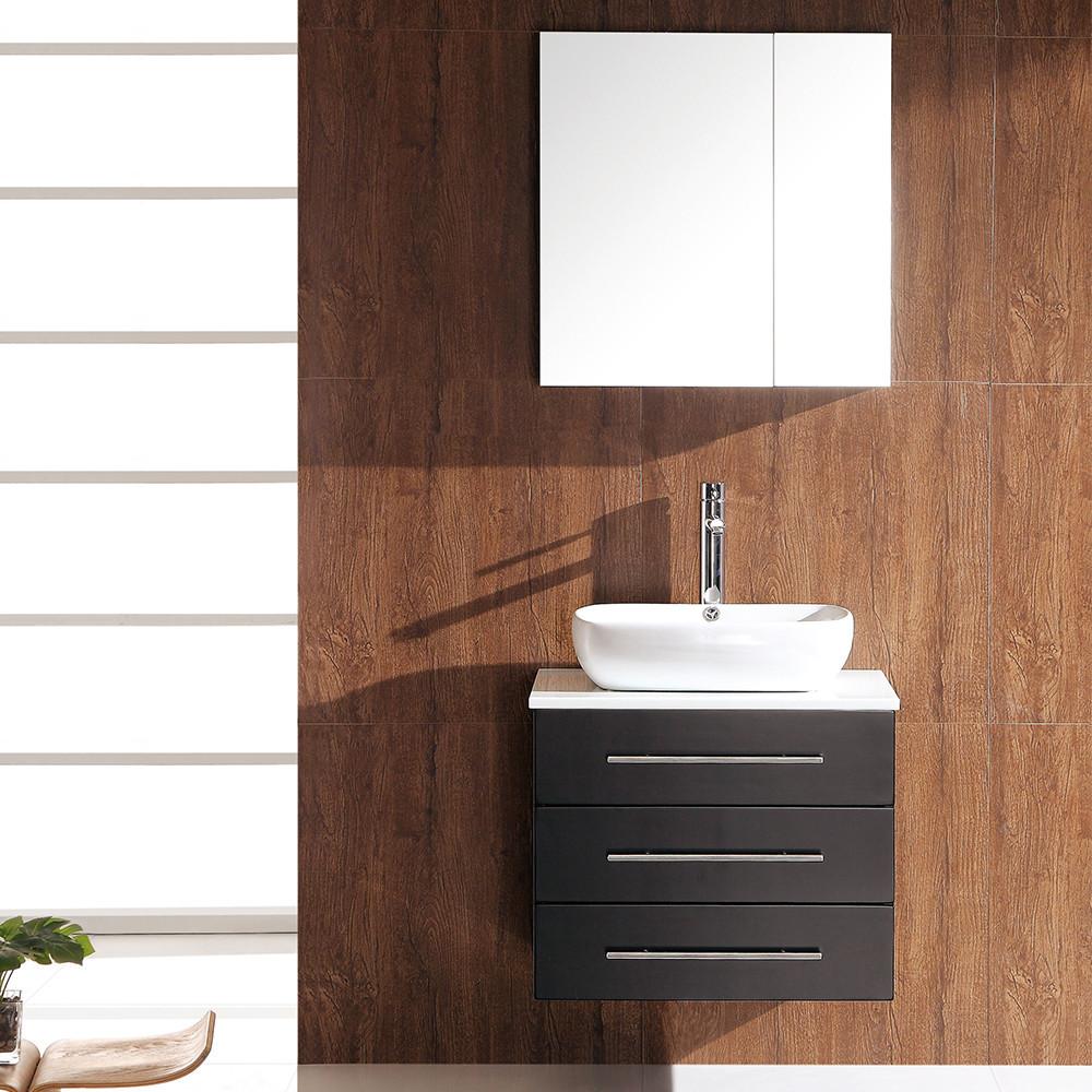 Fresca 24" Modella Espresso Bathroom Vanity with Medicine Cabinet - Free Faucet Vanity Fresca 