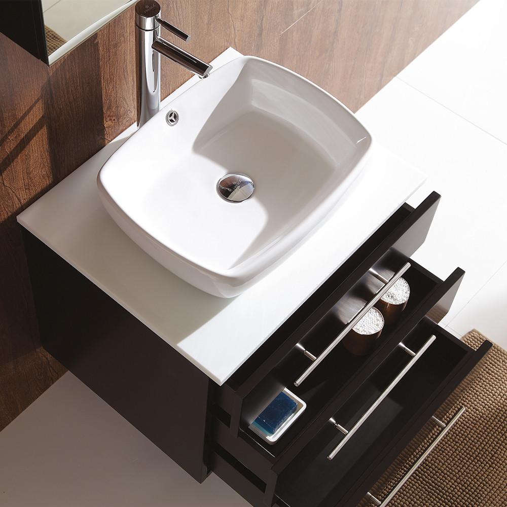 Fresca 24" Modella Espresso Bathroom Vanity with Medicine Cabinet - Free Faucet Vanity Fresca 