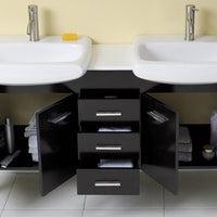 Thumbnail for Fresca Vetta Espresso Modern Double Sink Bathroom Vanity w/ Mirror Vanity Fresca 