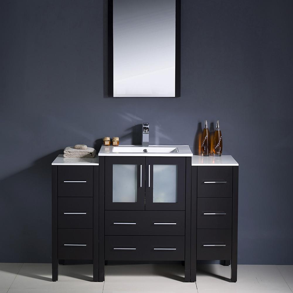 Fresca Torino 48" Modern Bathroom Decor Vanity w/ 2 Side Cabinets - Espresso Vanity Fresca 
