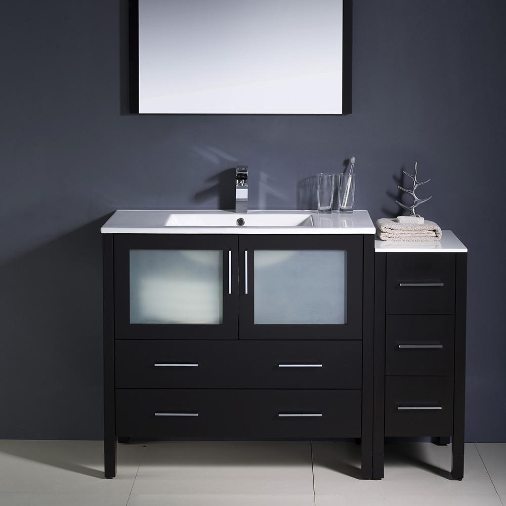 Fresca Torino 48" Espresso Modern Vanity w/ Side Cabinet & Integrated Sink Vanity Fresca 