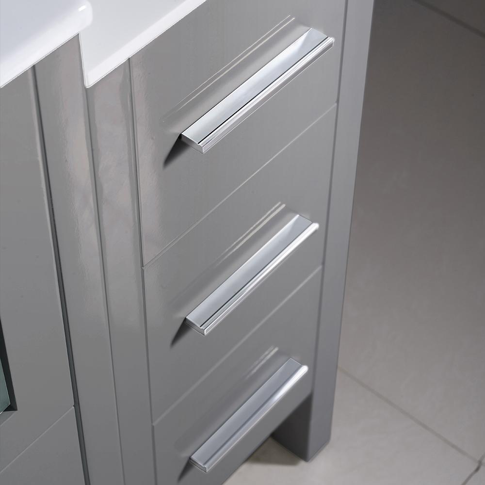 Fresca Torino 48" Gray Modern Bathroom Vanity w/ Side Cabinet & Integrated Sink Vanity Fresca 
