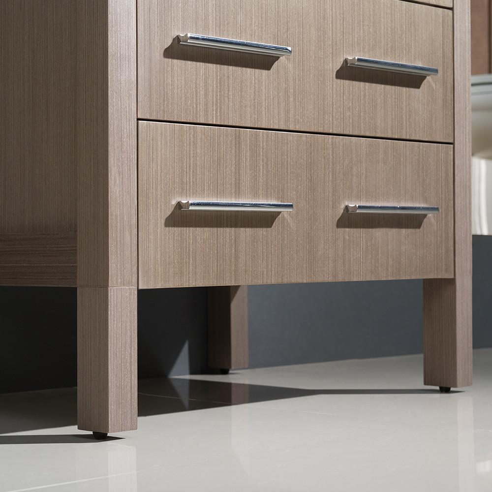 Fresca Torino 24" Gray Oak Modern Bathroom Vanity w/ Integrated Sink Vanity Fresca 