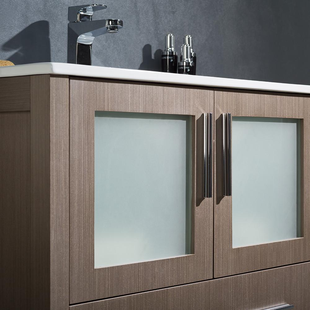 Fresca Torino 30" Gray Oak Modern Bathroom Vanity w/ Integrated Sink Vanity Fresca 