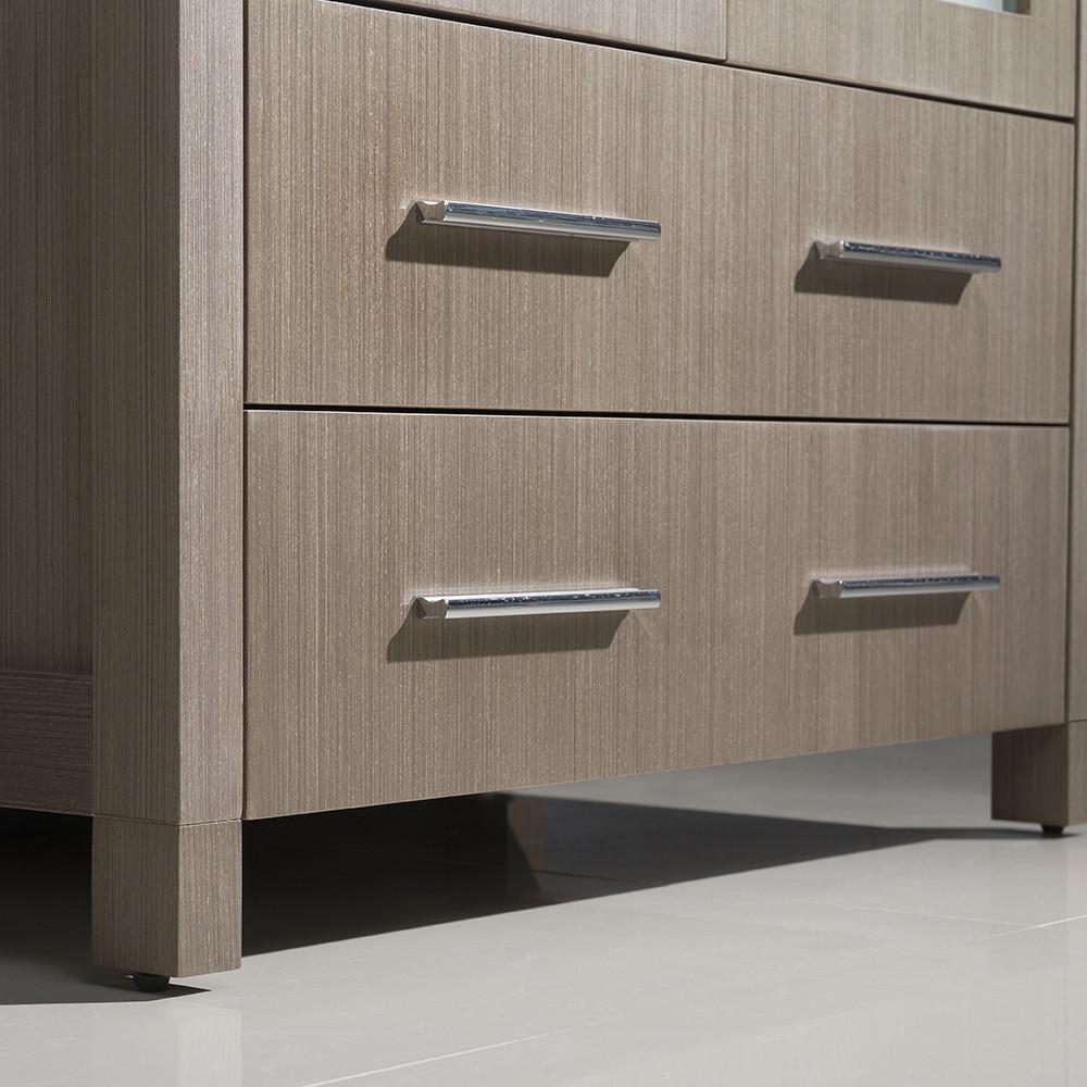 Fresca Torino 30" Gray Oak Modern Bathroom Vanity w/ Vessel Sink Vanity Fresca 